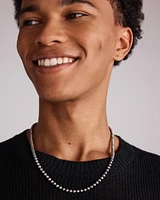 Ball Chain Necklace in Oxidised Sterling Silver