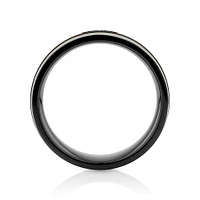 Black Diamond Ring Titanium with 10kt Yellow Gold Inlays