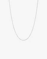 55cm (22") 1-1.5mm Width Fine Curb Chain Necklace in Sterling Silver