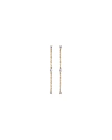 0.32 Carat TW Fancy Cut Laboratory-Grown Diamond Drop Earrings in 10kt Yellow Gold