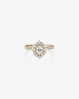 Sir Michael Hill Designer Oval Engagement Ring with 0.92 Carat TW Diamonds in 18kt White Gold