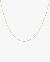 45cm (18") 1mm Width Diamond Cut Belcher Chain in 18kt Yellow Gold