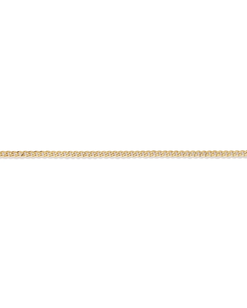 Chaîne Forçat Semi-Solide Facettée en Or Jaune 10 ct, 50 cm (20 po), 2,95 mm de Largeur