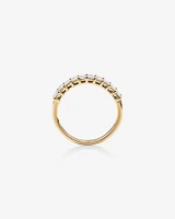 Wedding Ring with 0.80 Carat TW of Emerald Cut Diamonds in 14kt Yellow Gold