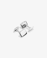 Men's Silver Rectangle Cufflinks