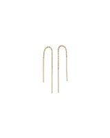 93mm Bar Threader Earrings in 10kt Yellow Gold