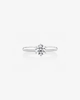 Certified Solitaire Engagement Ring with a 3/4 Carat TW Diamond in 18kt White Gold
