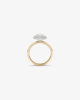 2.34 Carat TW Oval Cut Laboratory-Grown Diamond Halo Engagement Ring in 14kt Yellow and White Gold