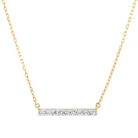 Bar Necklace with 0.10 Carat TW of Diamonds in 10kt Yellow Gold