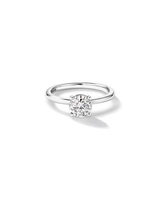 1.00 Carat TW Round Brilliant Diamond Solitaire Engagement Ring in 14kt White and Yellow Gold