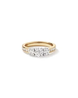 1.50 Carat TW 3 Stone Signature 101 Diamond Ring in 14kt Yellow and White Gold