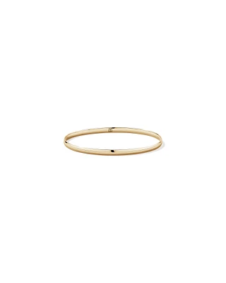 65mm (2.5") 3.8mm Width Solid Oval Bangle in 10kt Yellow Gold