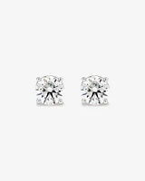 1.00 Carat TW Canadian Diamond Solitaire Stud Earrings in 18kt White Gold