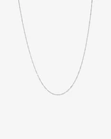 1.65mm Wide Solid Singapore Twist Chain in 10kt White Gold