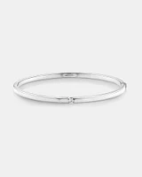 Diamond Accent Oval Bangle in 10kt Yellow Gold