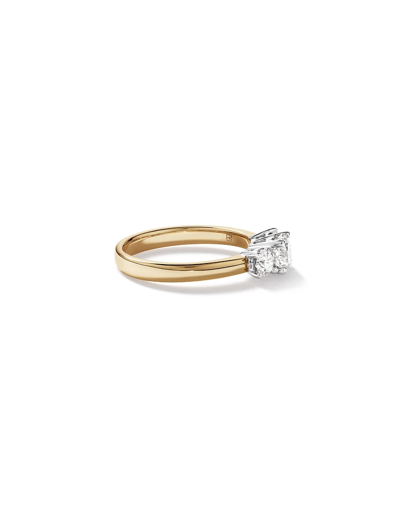 1.00 Carat TW 3 Stone Signature 101 Diamond Ring in 14kt White Gold