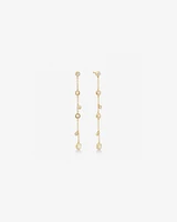 Drop Earrings with Opal & 0.15 Carat TW of Diamonds in 10kt Yellow Gold