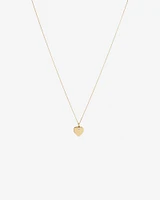 Diamond Charm Heart Pendant Necklace in 10kt Yellow Gold