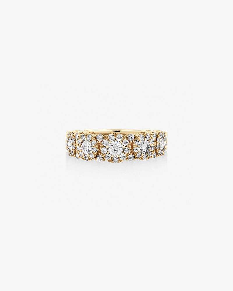 Bubble Ring with 1.00 Carat TW Diamonds in 10kt White Gold