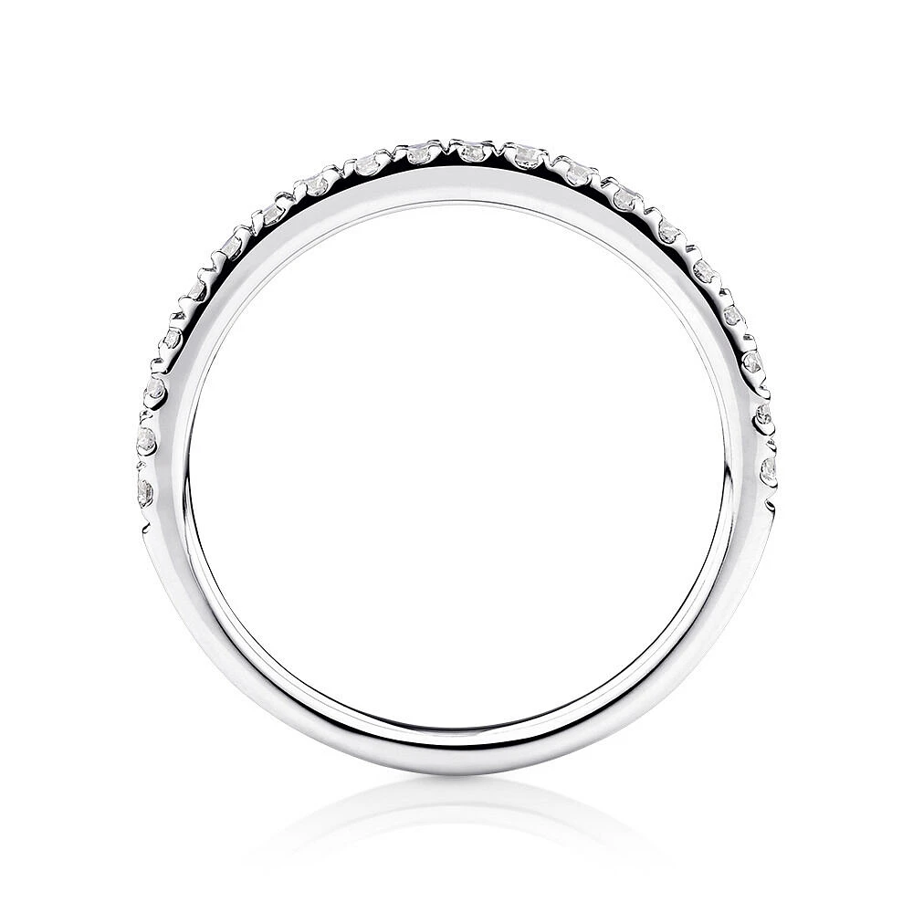 Wedding Band with Carat TW of Diamonds in 14kt White Gold