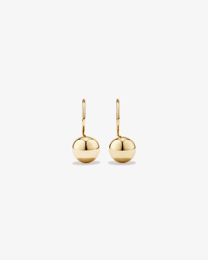 7mm Euroball Earrings in 10kt Rose Gold