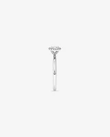 0.31 Carat TW Oval Cut Diamond Halo Engagement Ring in 14kt White Gold