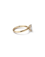 Carat TW Oval Laboratory-Grown Diamond Solitaire Engagement Ring in 14kt White Gold