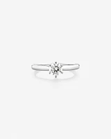 Certified Solitaire Engagement Ring with a 0.50 Carat TW Diamond in 18kt White Gold