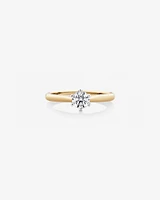 Certified Solitaire Engagement Ring with a 0.50 Carat TW Diamond in 18kt White Gold