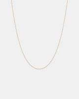 45cm (17") 0.95mm Width Solid Cable Chain In 10kt White Gold