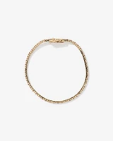 0.68 Carat TW Diamond and Created Emerald Tennis Bracelet in 10kt Yellow Gold