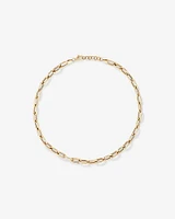 42.5cm Hollow Oval Paperclip Chain in 10kt Yellow Gold