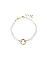 3-3.5mm Cultured Freshwater Pearl Open Chain Bracelet in 10kt Yellow Gold