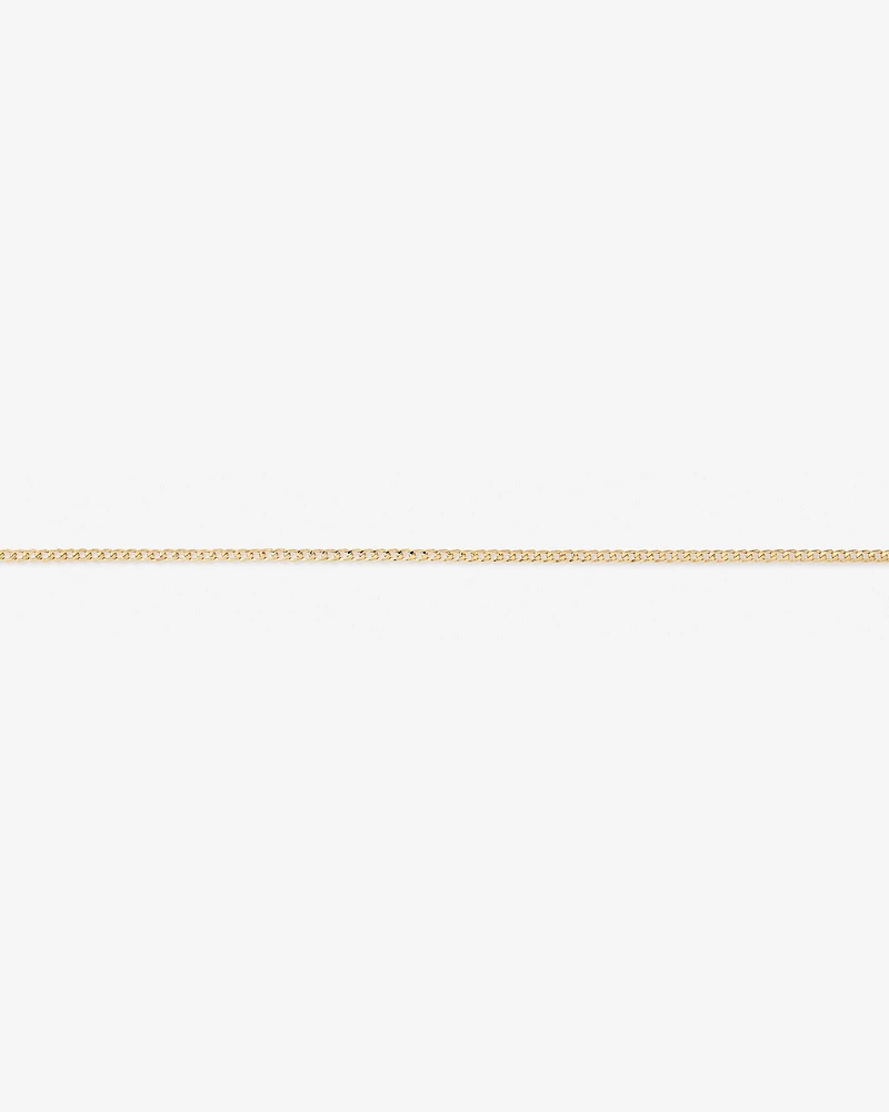 Chaîne semi-solide à maillons gourmette de 55 cm (22 po), largeur de 3,9 mm, en or jaune 10 ct