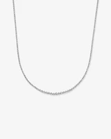 Collier de tennis de 6,00 carats au total, serti dans de l'or blanc 18 carats