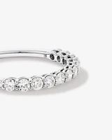 0.60 Carat TW Claw Set Round Brilliant Laboratory-Grown Diamond Wedding Ring in 14kt White Gold
