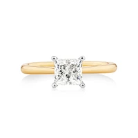 Evermore Certified Solitaire Ring With 1 Carat TW Diamond In 14kt White Gold