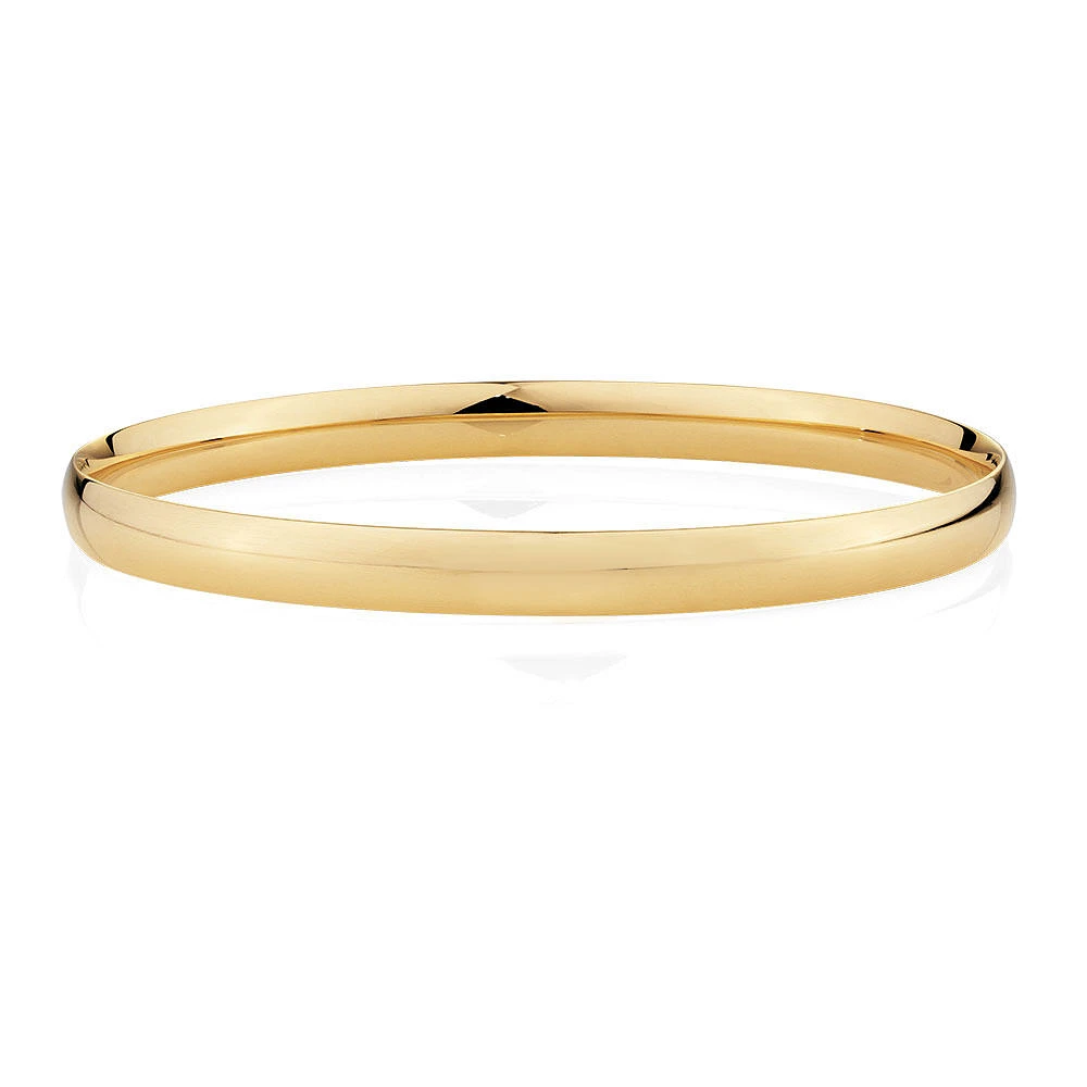 Oval Bangle in 10kt Yellow Gold