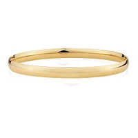 Oval Bangle in 10kt Yellow Gold