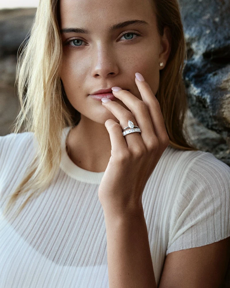 Solitaire Engagement Ring with 1.25 Carat TW of Laboratory-Grown Diamond in 14kt White Gold