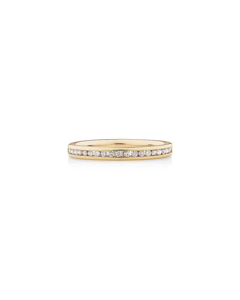 Wedding Band with Carat TW of Diamonds in 14kt Yellow Gold
