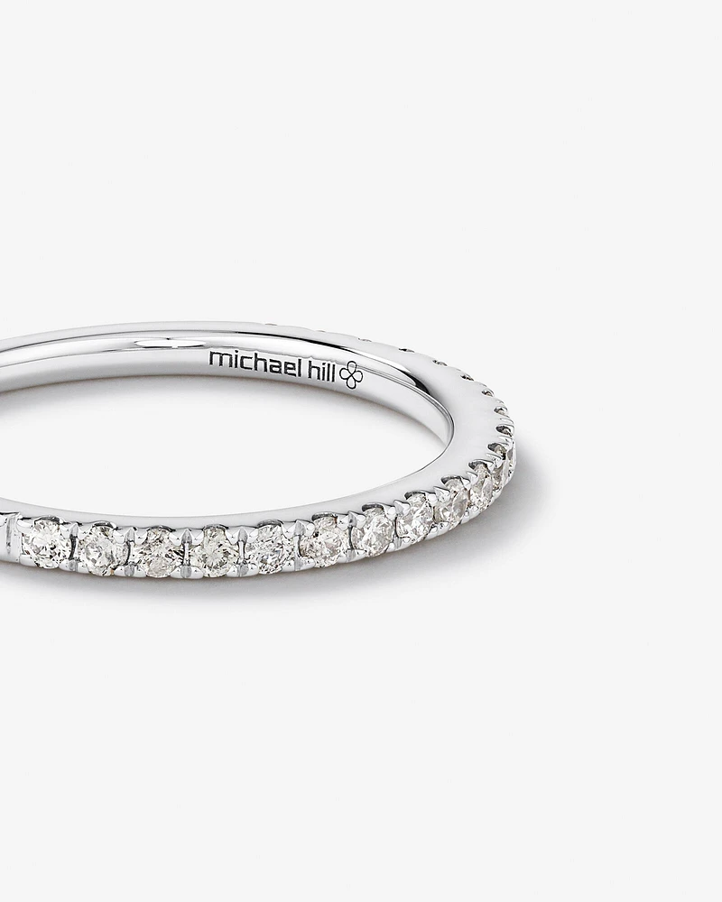 Wedding Band with Carat TW of Diamonds in 14kt White Gold