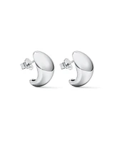 Polished Bold Dome Stud Earrings in Sterling Silver