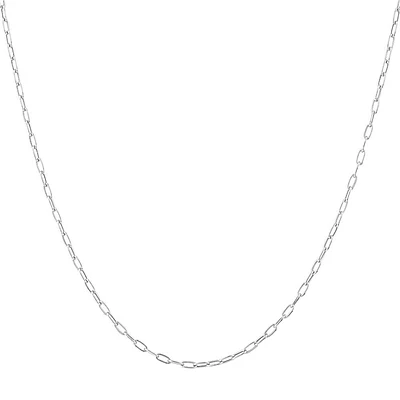 45cm (18”) 2mm-2.5mm Width Hollow Paperclip Chain in 10kt Yellow Gold