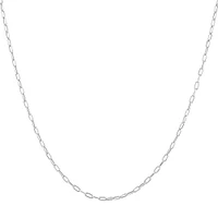 45cm (18”) 2mm-2.5mm Width Hollow Paperclip Chain in 10kt Yellow Gold