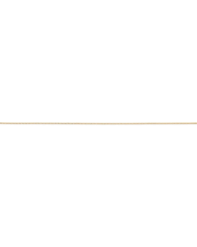 50cm (20") 1.96mm Width Semi Solid Curb Chain in 10kt Yellow Gold