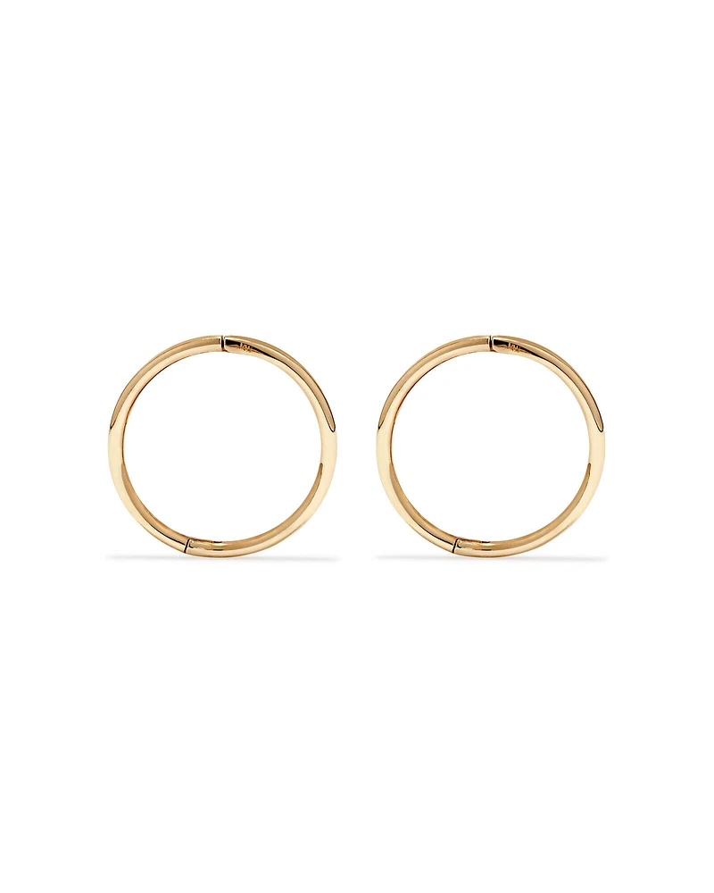 14mm Sleeper Earrings in 10kt Yellow Gold