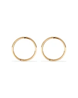 14mm Sleeper Earrings in 10kt Yellow Gold
