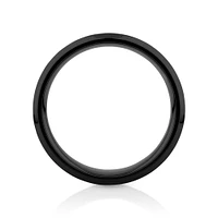 Square Texture Ring Black Titanium with 10kt Yellow Gold Inlays