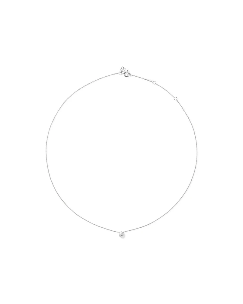 0.25 Carat TW Laboratory-Grown Diamond Bezel Box Set Pendant in Sterling Silver